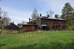 Frederick Law Olmsted National Historic Site main house with Jefferson Elm tree