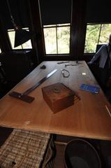 drafting table with tools at Frederick Law Olmsted National Historic Site