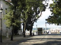 Belvedere del Pincio in Roma with a sandwich truck in the foreground