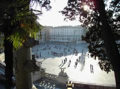 Piazza del Popolo in Rome seen from Pincio ramp