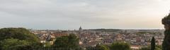 view of Rome from Pincio in Italy