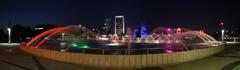 Friendship Fountain at night in Jacksonville