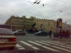 Anichkov Bridge on Nevsky Avenue