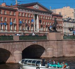 Anichkov Bridge and Lopatins' House on Nevsky Prospekt