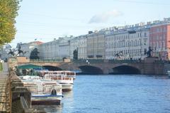 Anichkov Bridge over the Fontanka River in Saint Petersburg