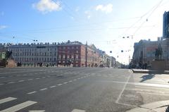 Anichkov Bridge with road surface