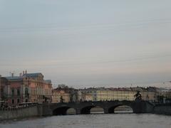 Anichkov Bridge over Neva River in St. Petersburg