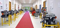 exhibition area of automotive engines at Museo dei Motori Unipa