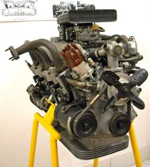 FIAT 8V engine on display at Museo dei Motori