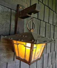 Exterior lighting sconce at the Gamble House