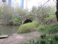 Central Park in Manhattan with Pond and Hallett Nature Sanctuary