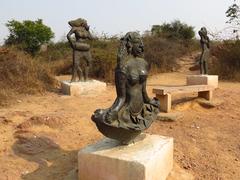 sculpture at the Garden of Five Senses in Saket, New Delhi