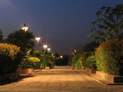 night photograph at Garden of Five Senses, Delhi