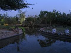 Lake in The Garden of Five Senses, New Delhi, India