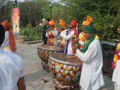 Folk Singers with their drums