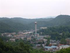 Downtown Gatlinburg, Tennessee bustling with activity