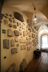 Casa Museo Ivan Bruschi entrance with Roman inscription, Arezzo