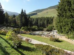 Panoramic view of the alpine botanical garden Viote