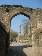 entrance of Aurangabad Fort with Chand Minar in Aurangabad, Maharashtra, India