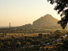 Daulatabad Fort and Chand Minar during sunset