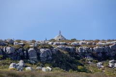 Table Mountain in Cape Town with clear blue sky