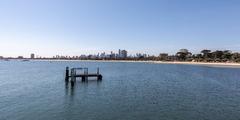 Melbourne skyline from St Kilda Pier