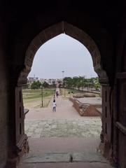 view of city from entrance of the tomb