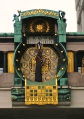 Die Ankeruhr, a large music clock in the old town of Vienna