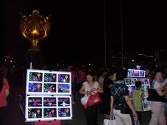 Golden Bauhinia Square at night