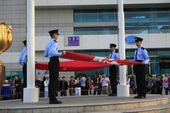 Flag-lowering ceremony in Hong Kong 2011