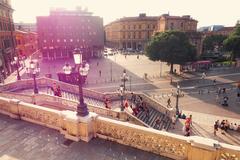 Bologna cityscape at sunset