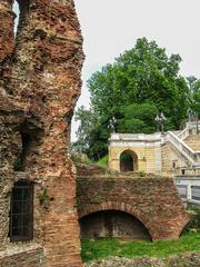 Bologna Scalinata del Pincio with ruins of Castello di Galliera