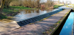 wooden pathway in Salburua wetland