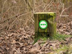 Marker of the Green Ring trail in Vitoria-Gasteiz, Basque Country, Spain