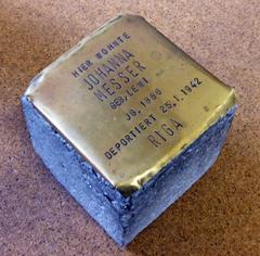 Stolperstein for Johanna Messer by artist Gunter Demnig in EL-DE-Haus Cologne