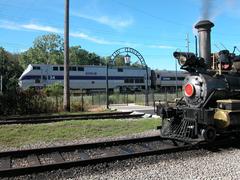 Amtrak train at Greenfield Village station in Dearborn, MI