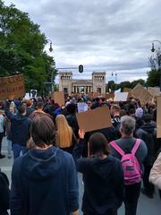 Black Lives Matter demonstration in Munich on June 6, 2020 at Königsplatz