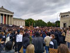 Black Lives Matter demonstration in Munich on June 6, 2020, at Königsplatz