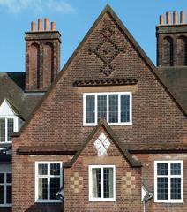 Detail of the west front of Winterbourne House in Edgbaston Birmingham