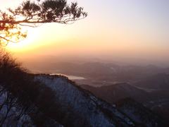 panoramic view of Kyeryongsan Mountain in South Korea during autumn