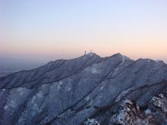 Mountainous landscape with lush greenery in Gyeryongsan, South Korea