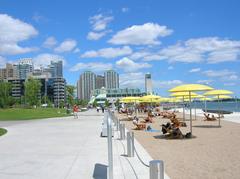 Urban beach at HTO Park in Toronto waterfront