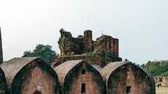 Wall with watch tower of a fort