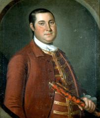 Portrait of Captain Charles Ridgely holding a telescope