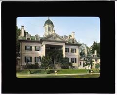 South façade of the John Ridgely house at Hampton Lane, Towson, Maryland, facing a parterre garden