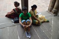 Devotees gathered at Hanseswari Mandir in Bansberia Royal Estate, Hooghly.