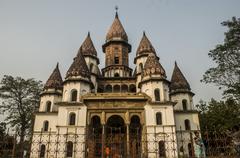 Front view of Hangseshwari Temple in West Bengal, India