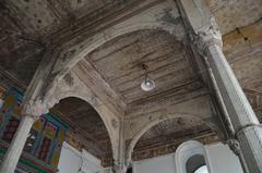 Central arches and pillars of the performing stage at Hanseswari Mandir in Bansberia Royal Estate, Hooghly