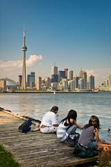 People waiting for the ferry at Hanlan's Point, Toronto Islands