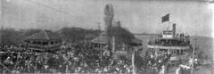 Ferry Landing at Hanlan's Point, Toronto in a historical photograph